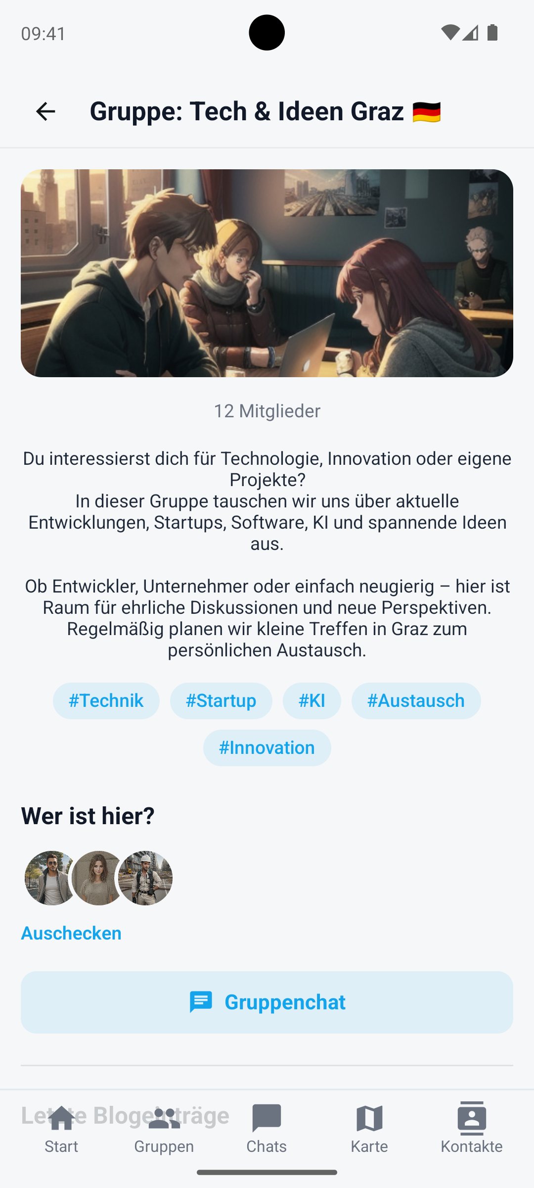 MeetVia Screenshot 3 - Groups overview